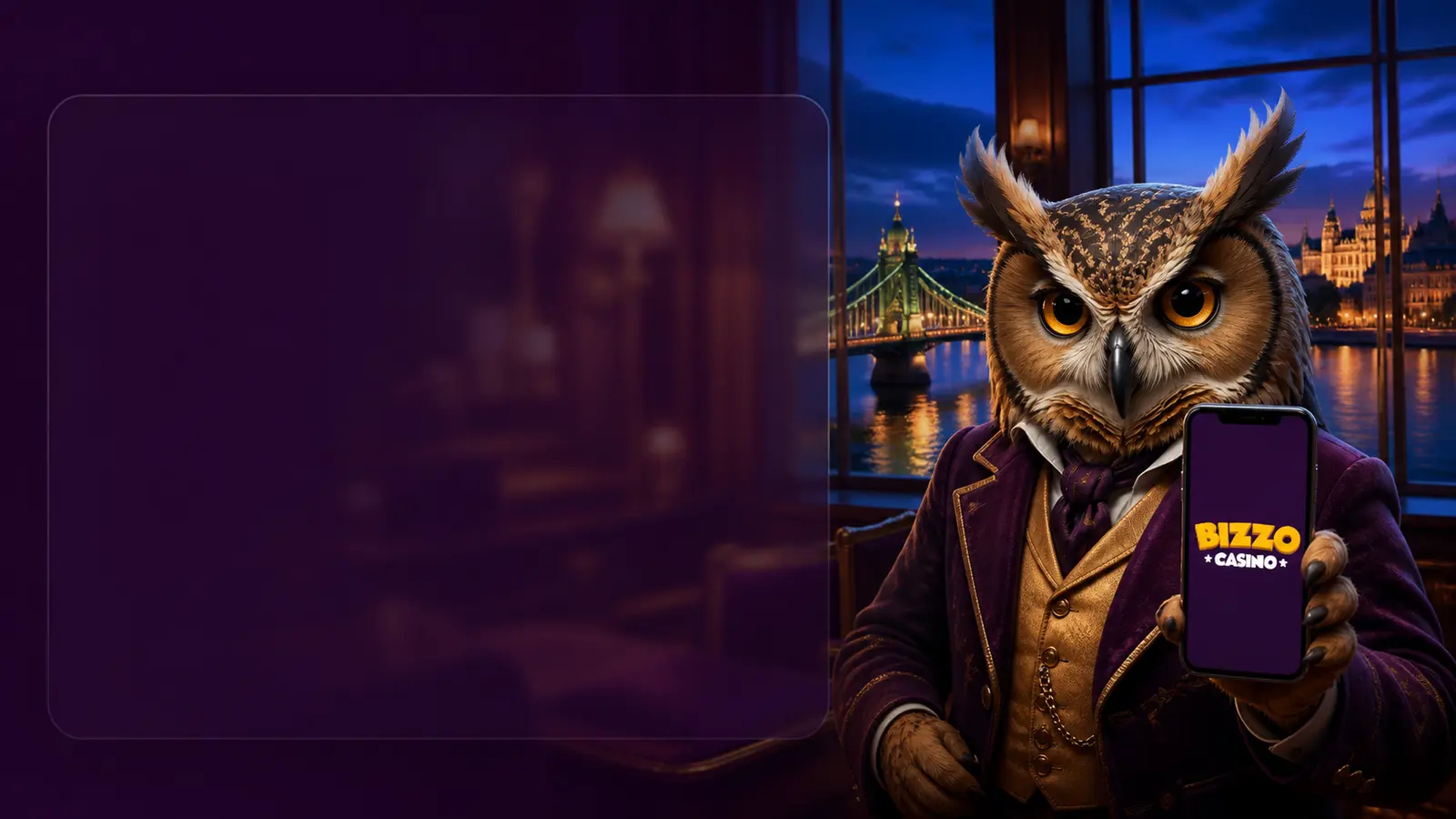 Erdei fülesbagoly és Bizzo Casino logós telefon Magyarországon