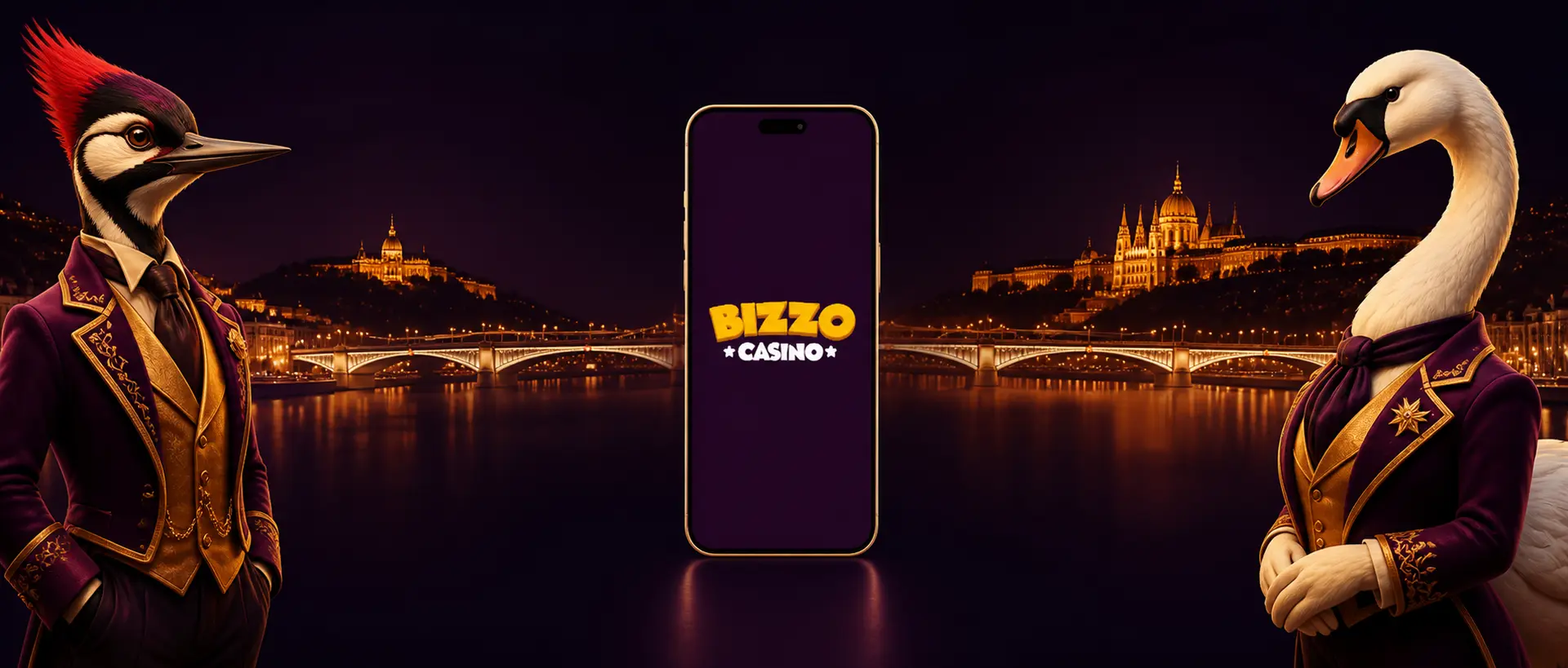 Fekete harkály, bütykös hattyú és Bizzo Casino logós telefon