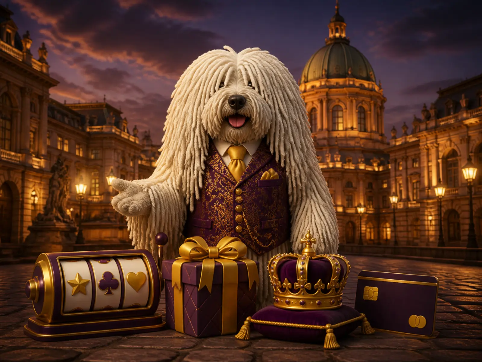 Puli a Bizzo Casino játék-, bónusz- és VIP-funkcióival budapesti háttér előtt